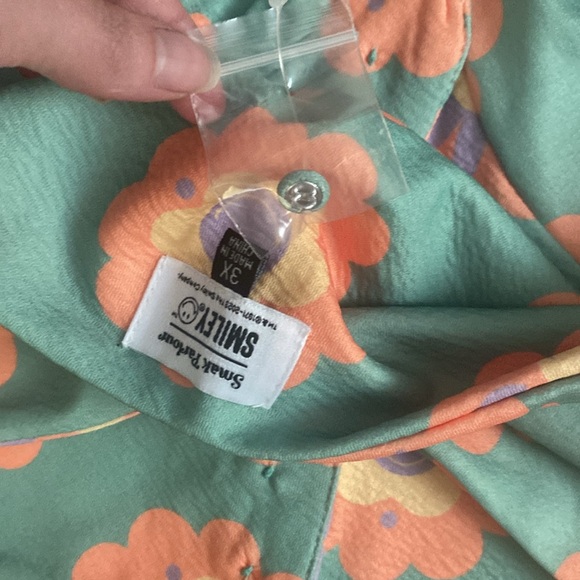 smak parlour smiley x unique vintage flower halter top size 3x - Picture 5 of 7